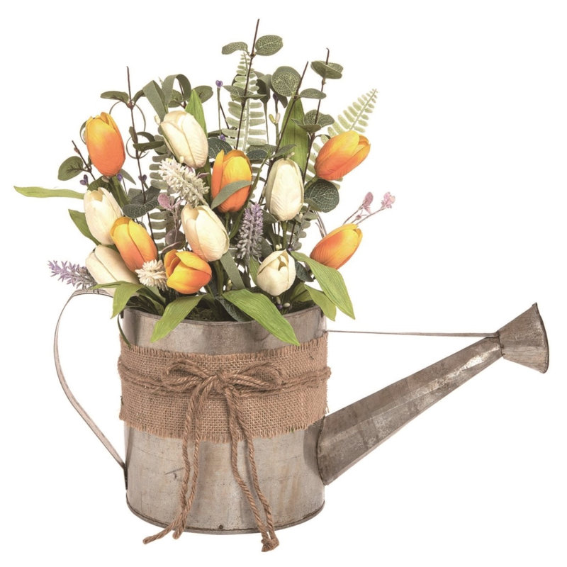 Ophelia & Co. Tulips Floral Arrangement in Pot Wayfair